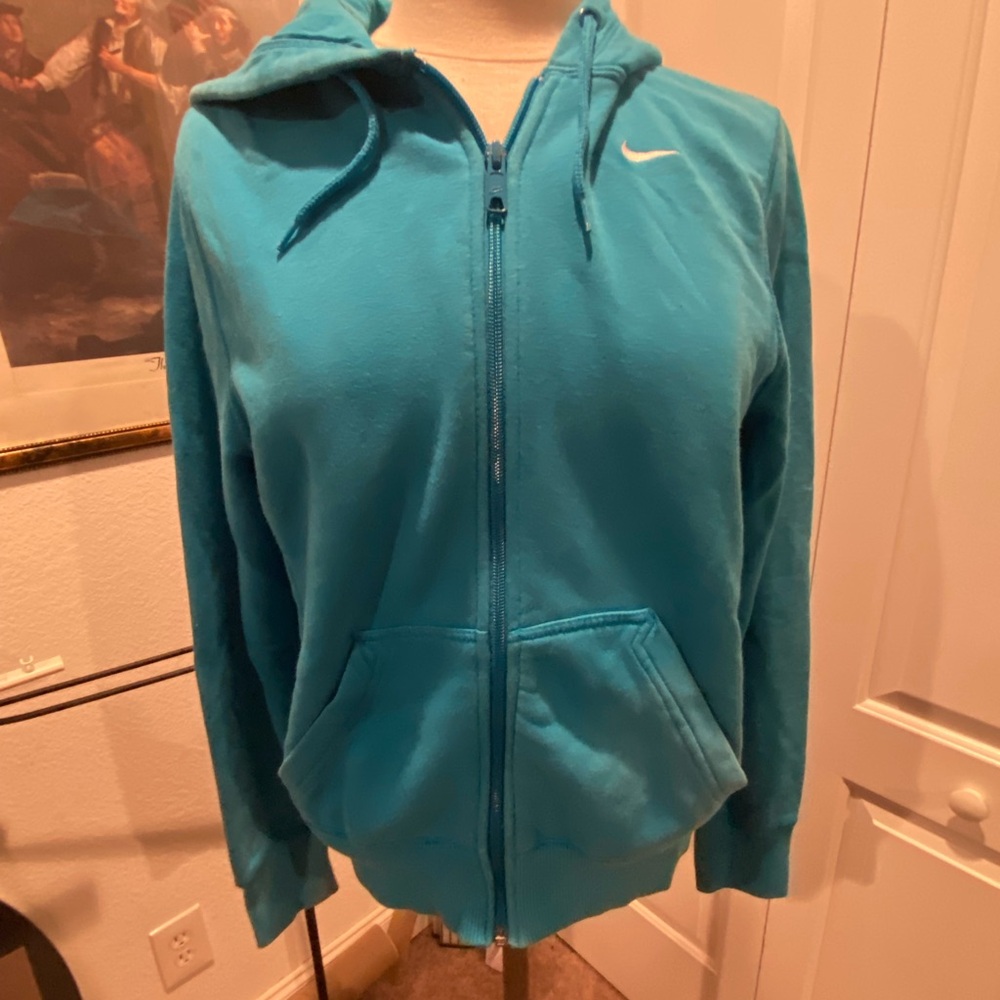 Nike Zip Up Hoodie Size M Blue